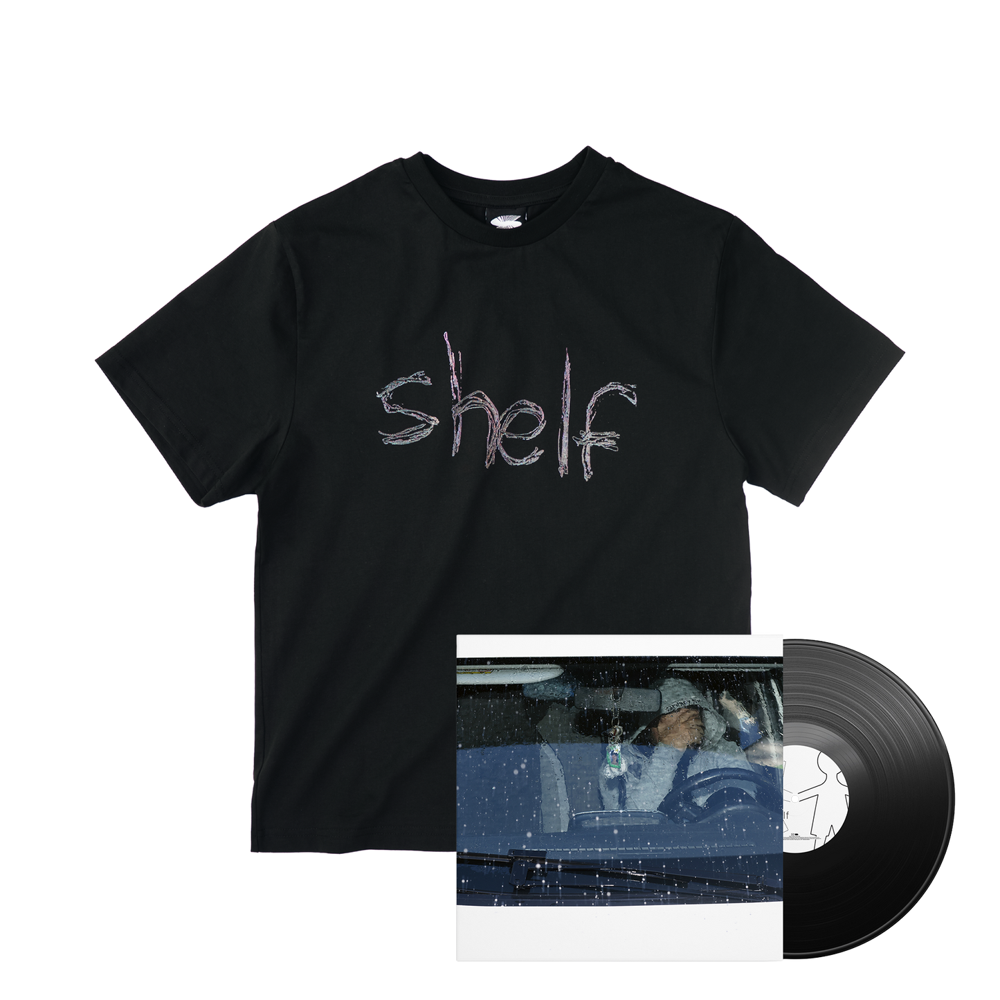 vinyle « shelf » + t-shirt
